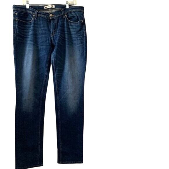 Levi's Denim - Levis 524 Too Superlow Womens Skinny Jeans Size 15M Dark Wash Denim Cotton Blend